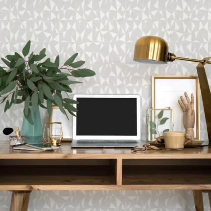 White Embossed Wallpaper – 3D Abstract (23204-1)
