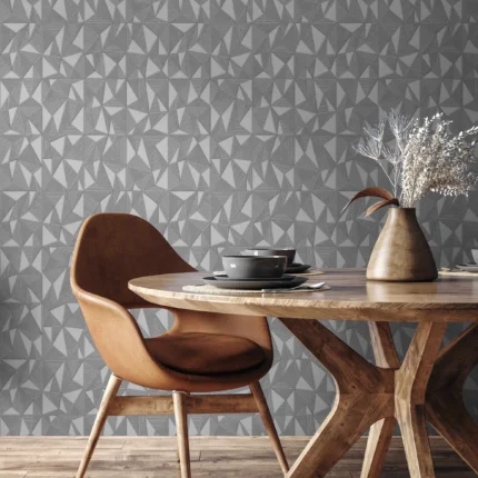 Gray Embossed Wallpaper – 3D Abstract (23204-3)