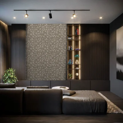 Gray Embossed Wallpaper – 3D Detailing (23204-4)