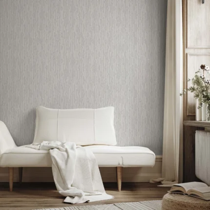 Gray Embossed Wallpaper – 3D Dimension (23205-2)