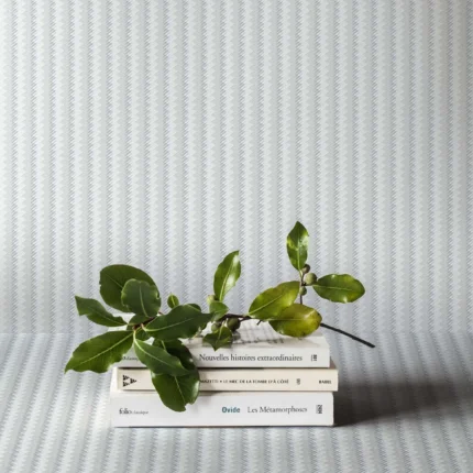 White Embossed Wallpaper – Chevron Basket Weave (23206-3)