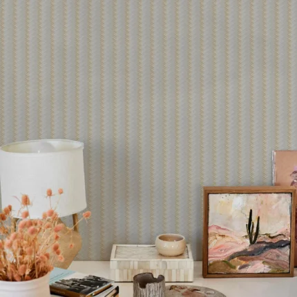 Gray Embossed Wallpaper – Chevron Basketweave (23206-4)