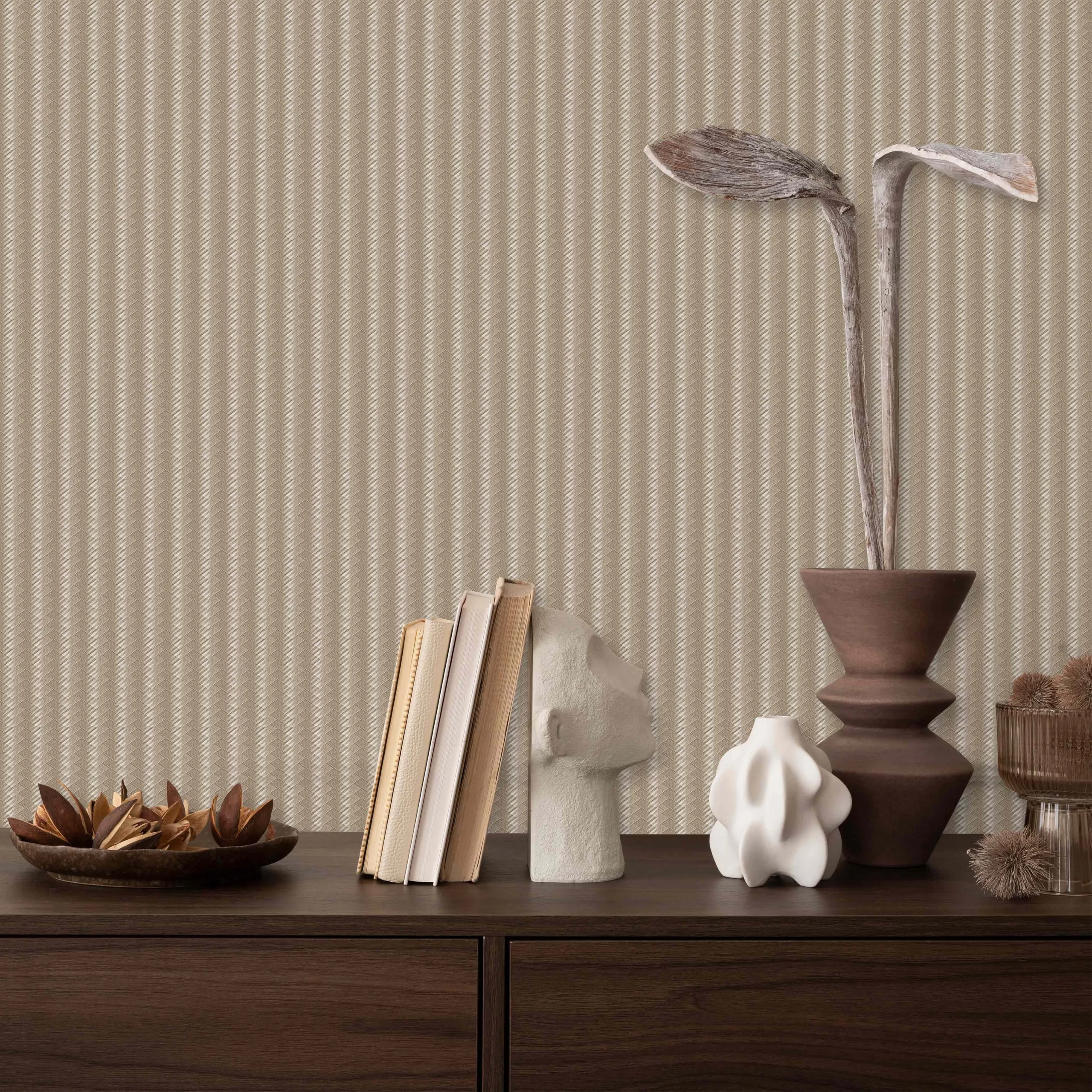 Beige Embossed Wallpaper – Dimensional Warmth (23206-6) Beige Embossed Wallpaper – Dimensional Warmth (23206-6)