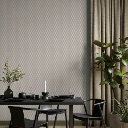 Beige Embossed Wallpaper – Honeycomb Grid (23208-3)
