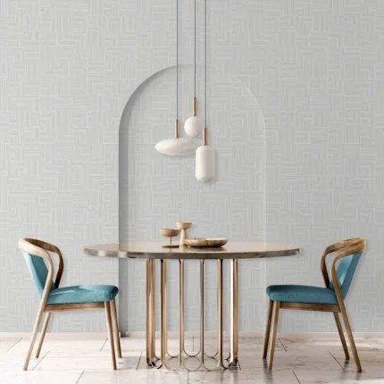 White Embossed Wallpaper – Light Reflection (23209-1)