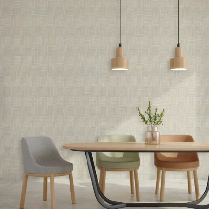 Beige Embossed Wallpaper – Rich Textures (23209-2)