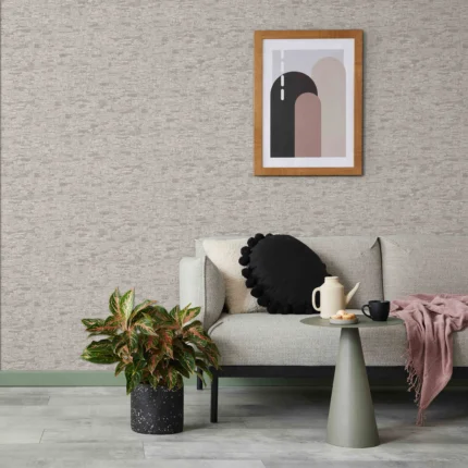 Beige Embossed Wallpaper – Wood Grain (23210-3)