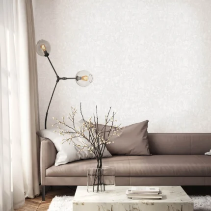White Embossed Wallpaper – Abstract Textured (23213-1)